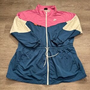 Nike Jacket Womens‎ 2X Colorblock Sportswear Icon Clash Woven Track CT0615-691